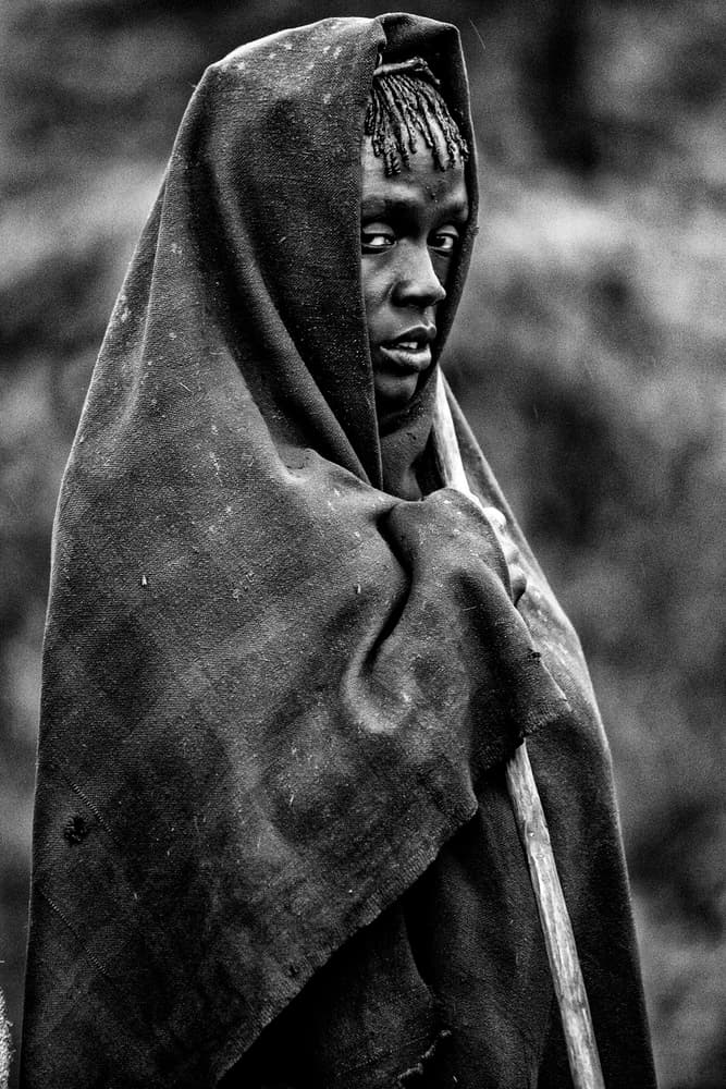 Intense Hooded Gaze by Vedran Vidak — canvas wall art