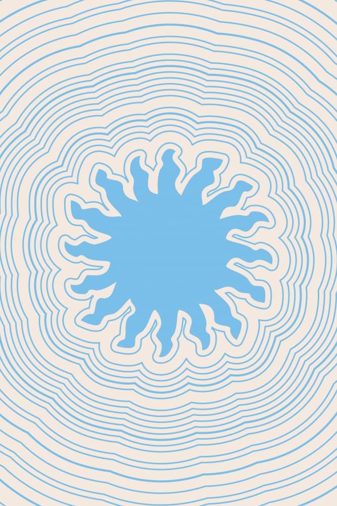 Calm Blue Sun by Karen Menzenbach — canvas wall art