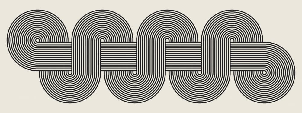 Flowing Geometric Lines by Vitor Costa — canvas wall art