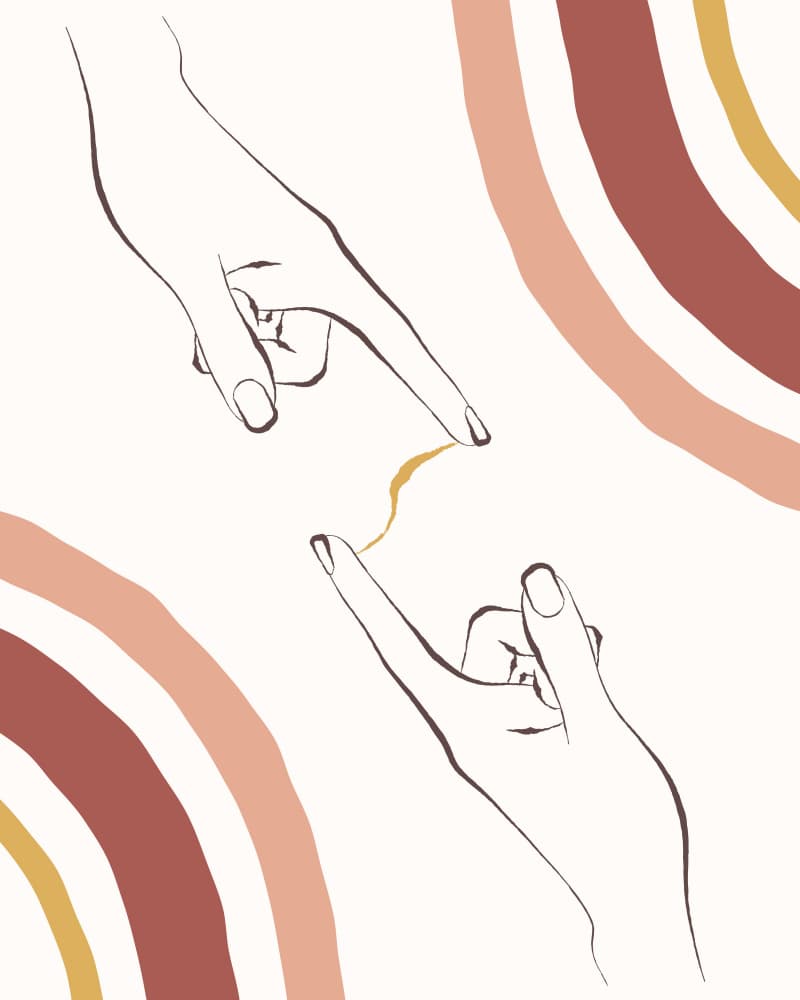 Connecting Golden Hands by KsanaKalpa — canvas wall art