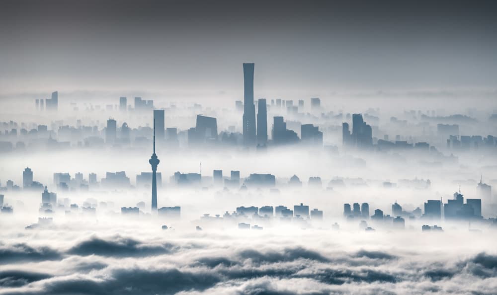 City Above Clouds by Yuan Cui — canvas wall art
