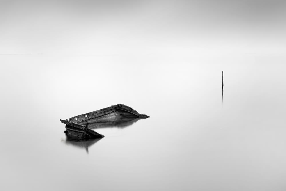 Calm Shipwreck Reflection by George Digalakis — canvas wall art