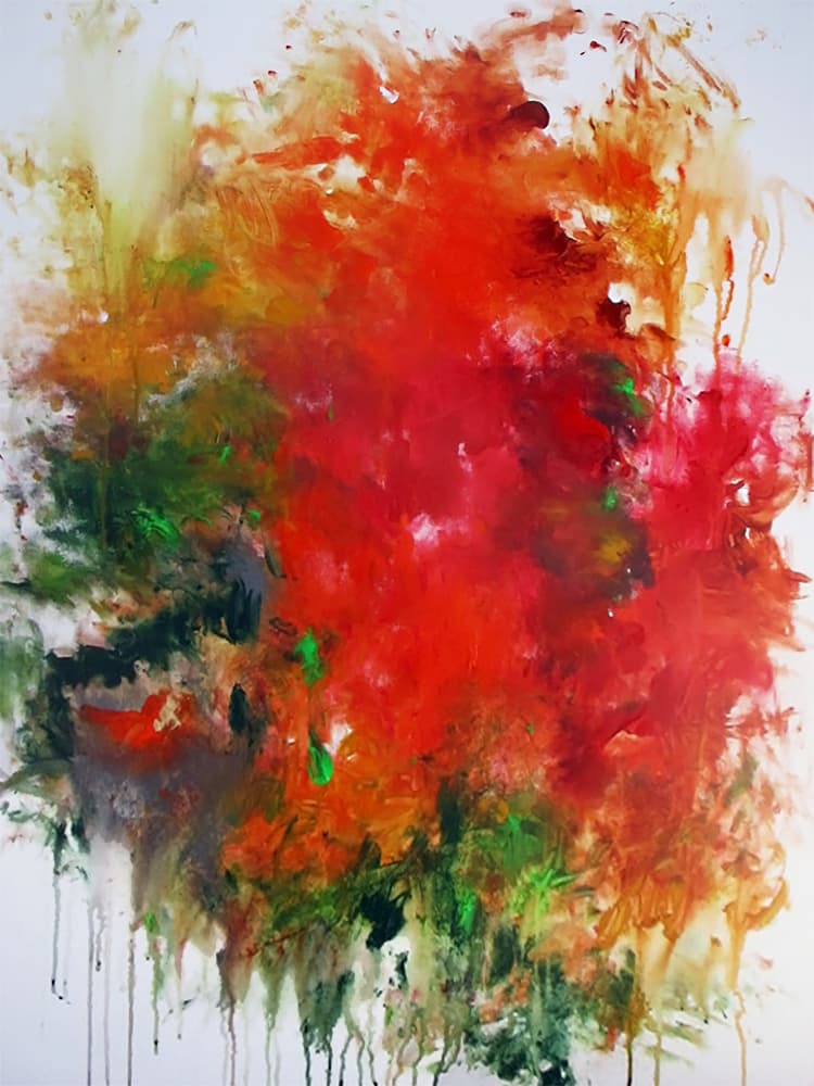 Abstract Color Burst by Ron Halfant — canvas wall art