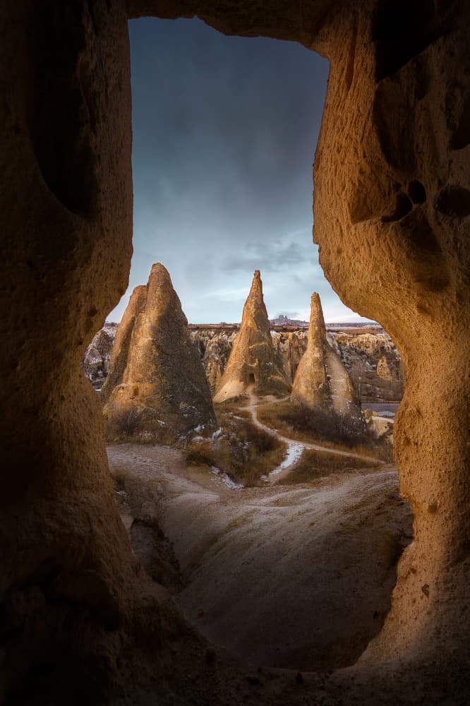 Cave View Fairy Chimneys by SANDEEP MATHUR — canvas wall art