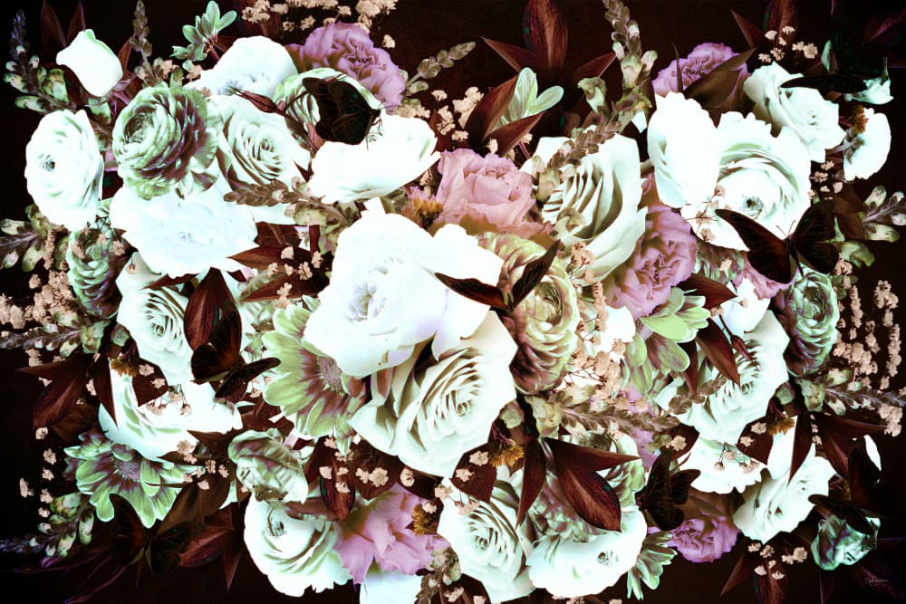 Moody Floral Bouquet by Sue Skellern — canvas wall art
