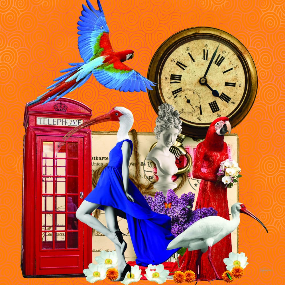 Surreal Avian Fashion by Sue Skellern — canvas wall art