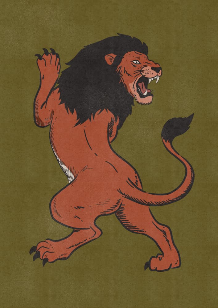 Fierce Roaring Lion by Nicholas — canvas wall art