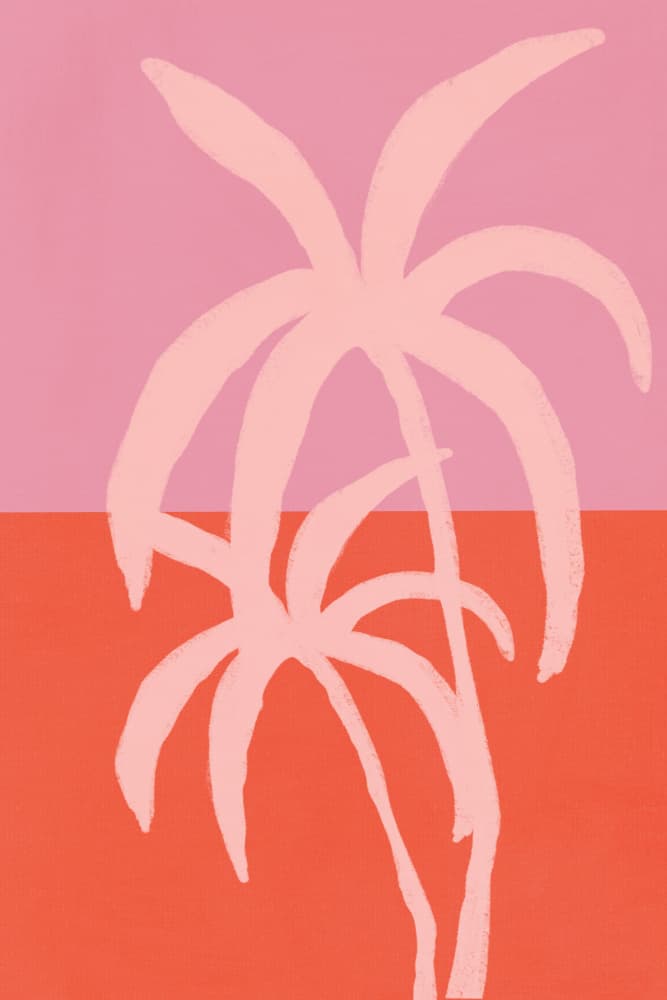 Pastel palms by Treechild — canvas wall art