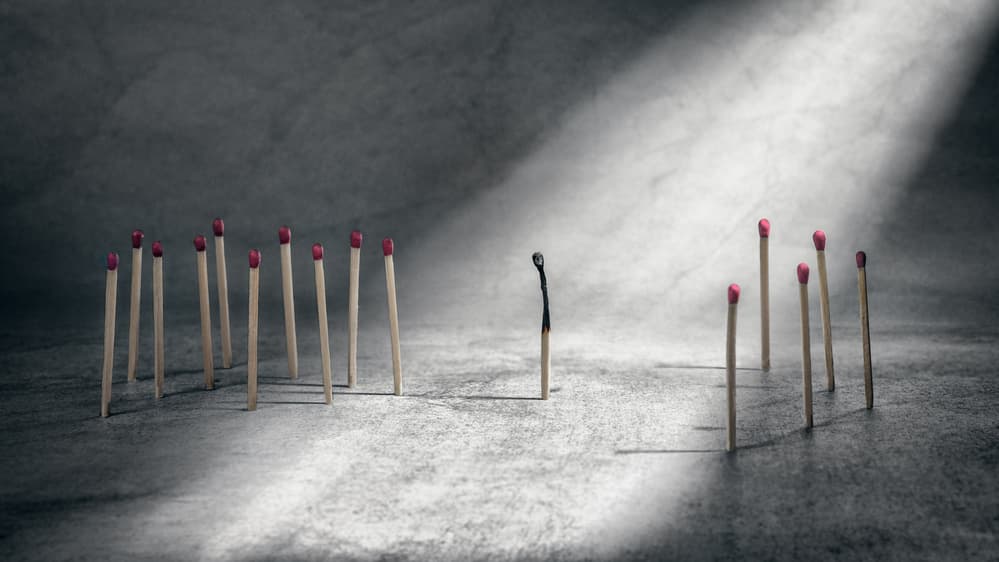 Burnt Match Standing Out by Petri Damstén — canvas wall art
