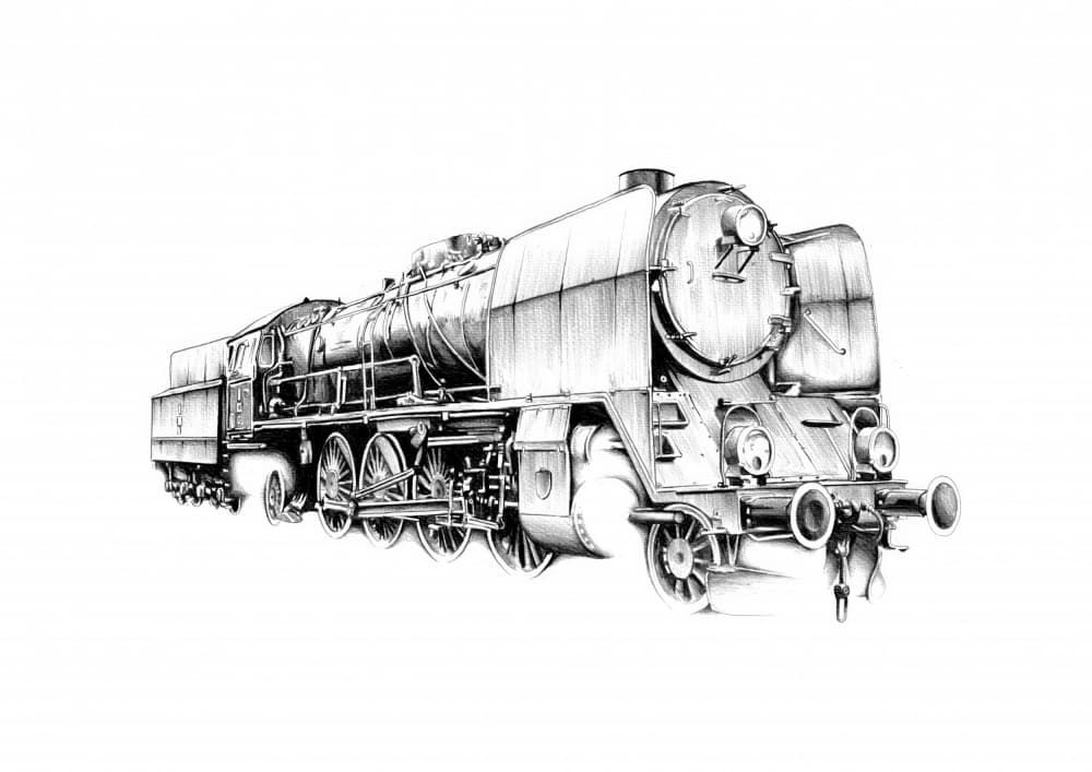 Classic Steam Locomotive by Kulik — canvas wall art