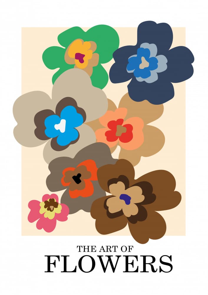 Abstract Colorful Blooms by Frances Collett — canvas wall art