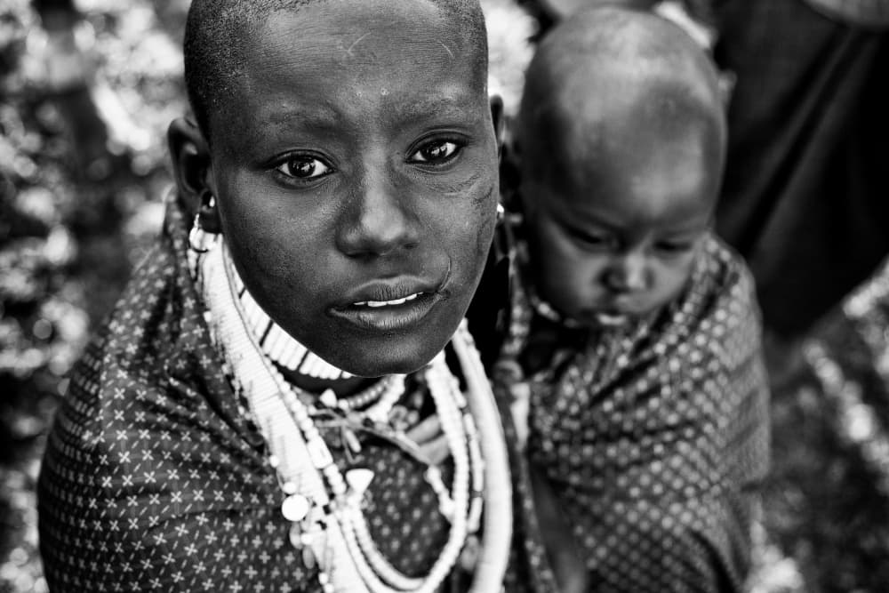 African Woman And Child by Goran Jovic — canvas wall art