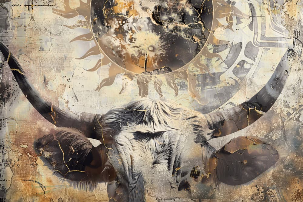 Celestial Bull Head by Rafal Kulik — canvas wall art