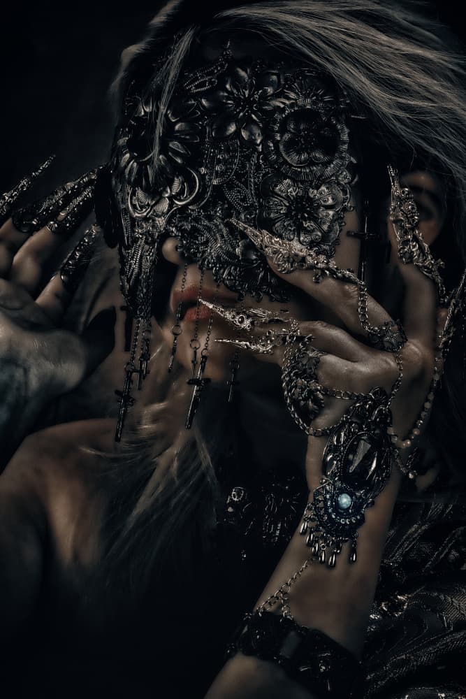 Mysterious Masked Elegance by KOIKI — canvas wall art
