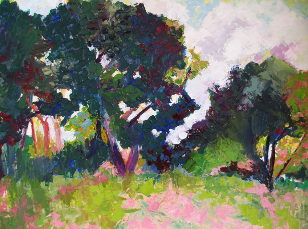 Vibrant Summer Landscape by Maxine Shore — canvas wall art