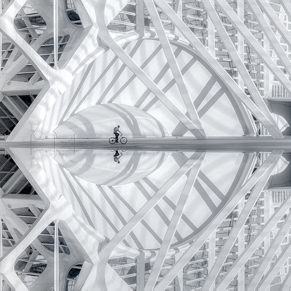 Modern Geometric Reflection by Piet Haaksma — canvas wall art