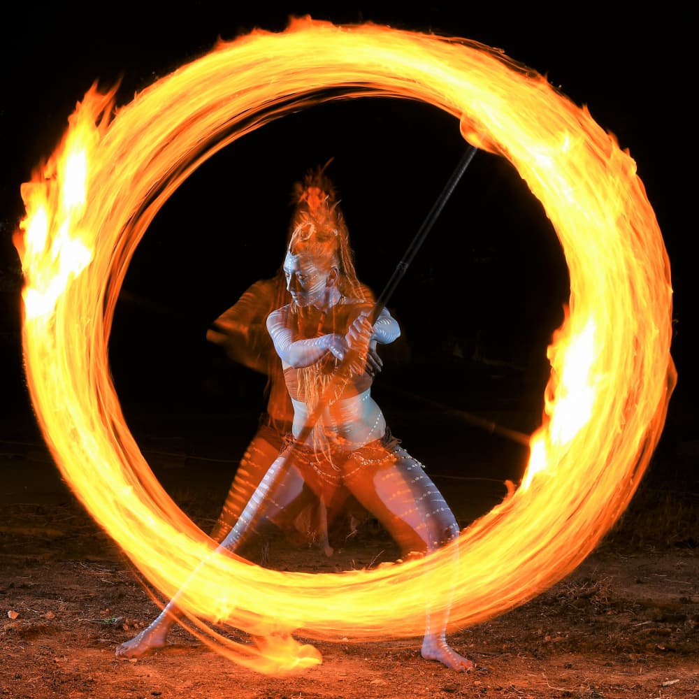 Fiery Dance Circle by Yoram GIL — canvas wall art