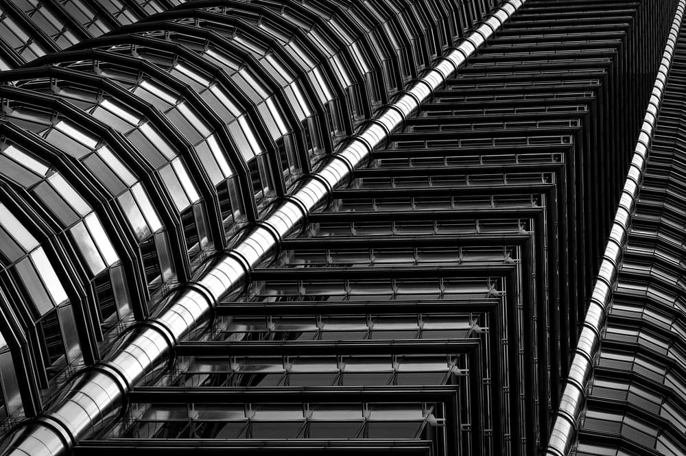 Modern Skyscraper Reflections by Hans-Wolfgang Hawerkamp — canvas wall art