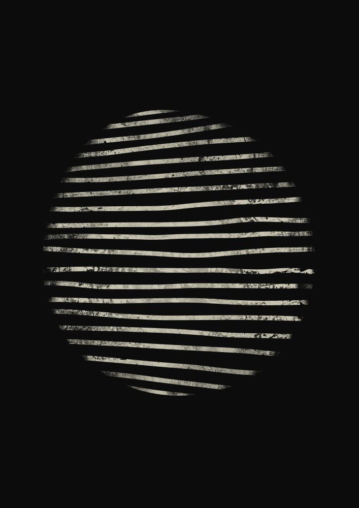 Striped Dark Sun by Ema Paraschiv — canvas wall art