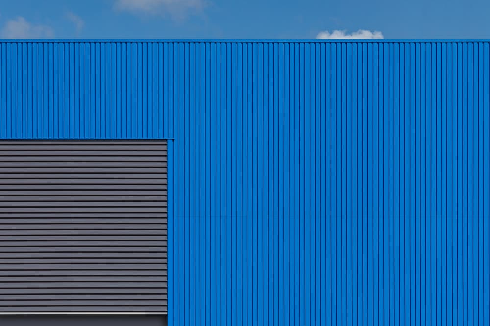 Blue Wall Geometry by Theo Luycx — canvas wall art