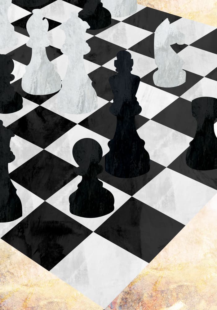 Strategic Chess Game by Sarah Manovski — canvas wall art