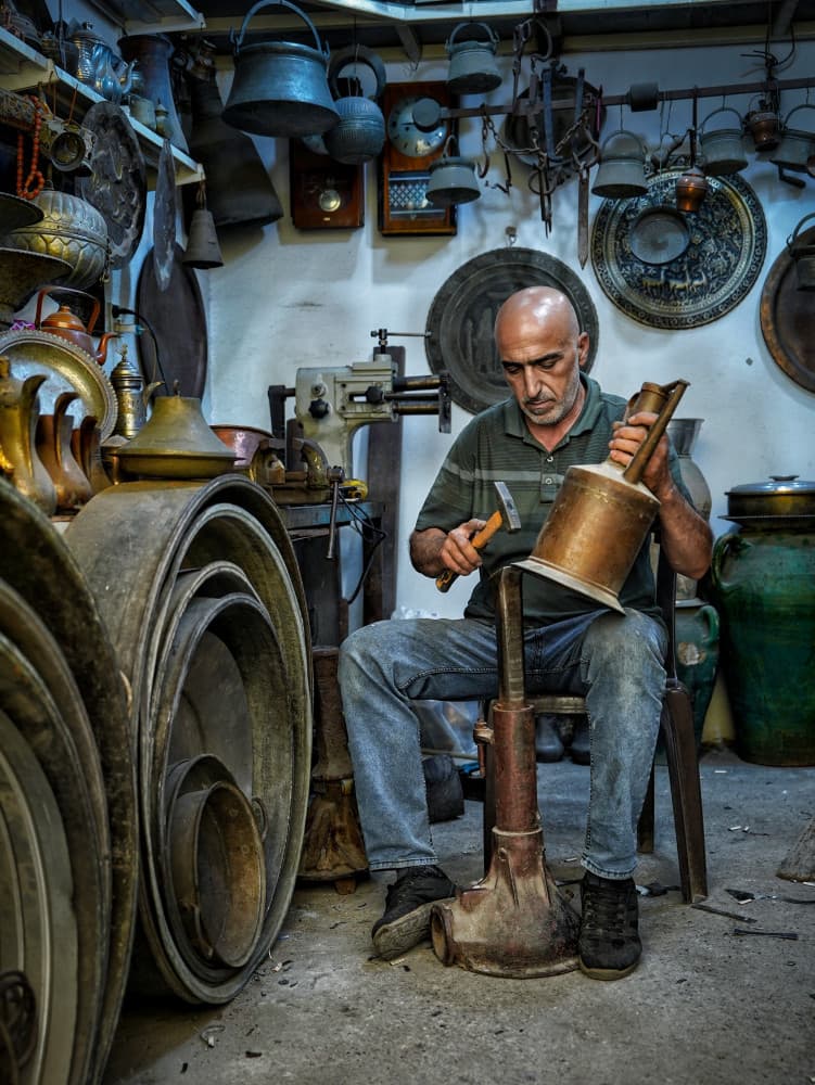 Master Craftsman Workshop by Bashar Alsofey — canvas wall art