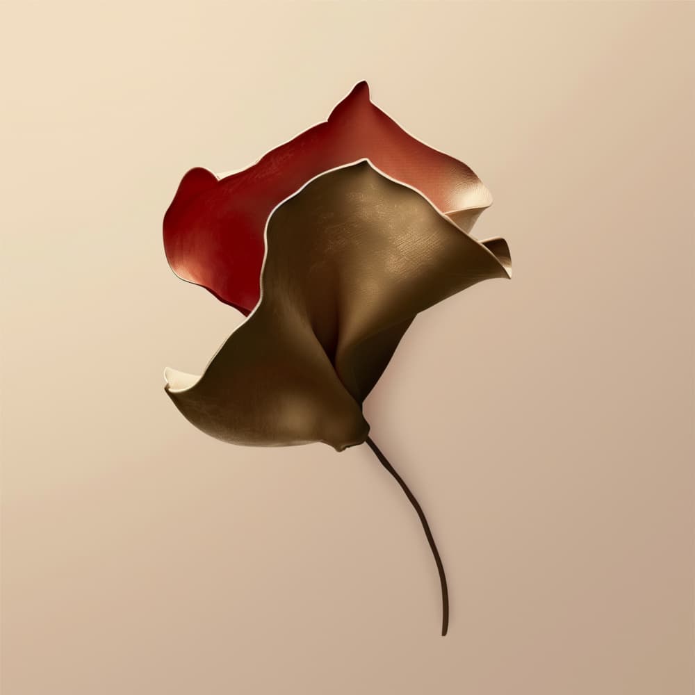 Folded Bloom Form by Alma — canvas wall art