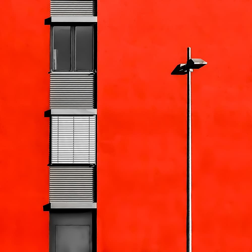 Urban Red Geometry by Markus Auerbach — canvas wall art