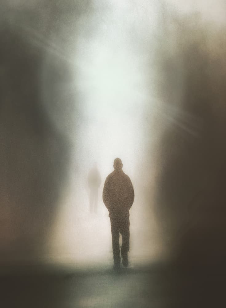 Man Walking Into Light by Stefan Eisele — canvas wall art