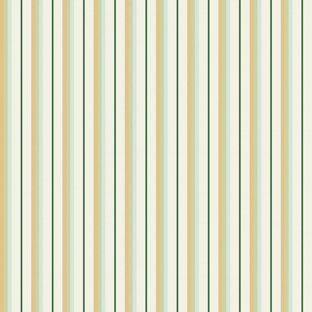 Soft Green Gold Stripes by Annick — canvas wall art