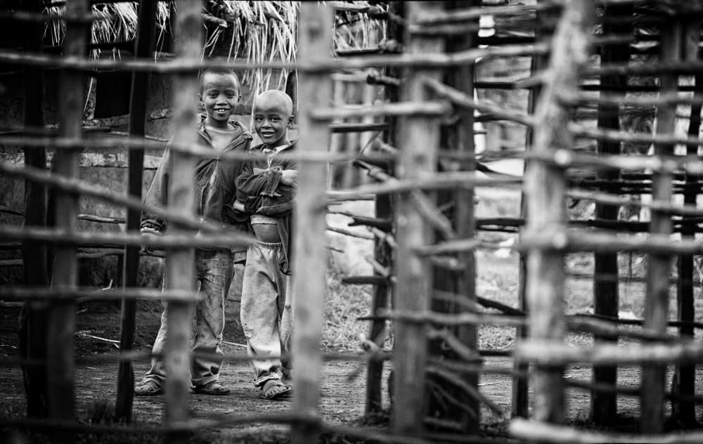 Happy Village Boys by Goran Jovic — canvas wall art