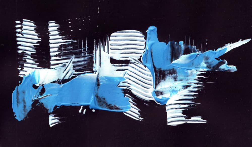 Abstract Blue Strokes by Rafal Kulik — canvas wall art