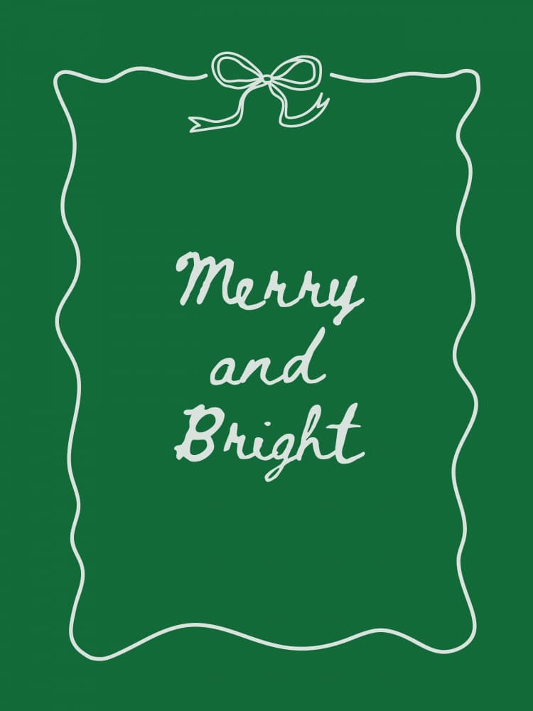 Merry and Bright Holiday by Jolly and Dash — canvas wall art
