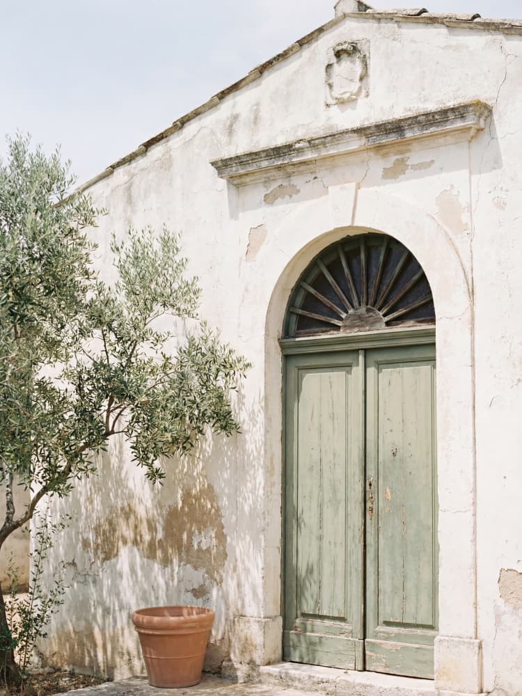 Rustic Green Door by Andreas Magnusson — canvas wall art
