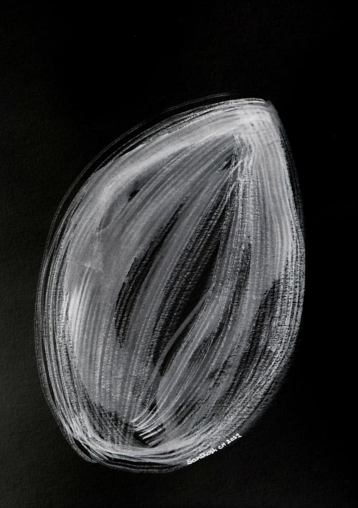 White Organic Form by Santhosh ch — canvas wall art