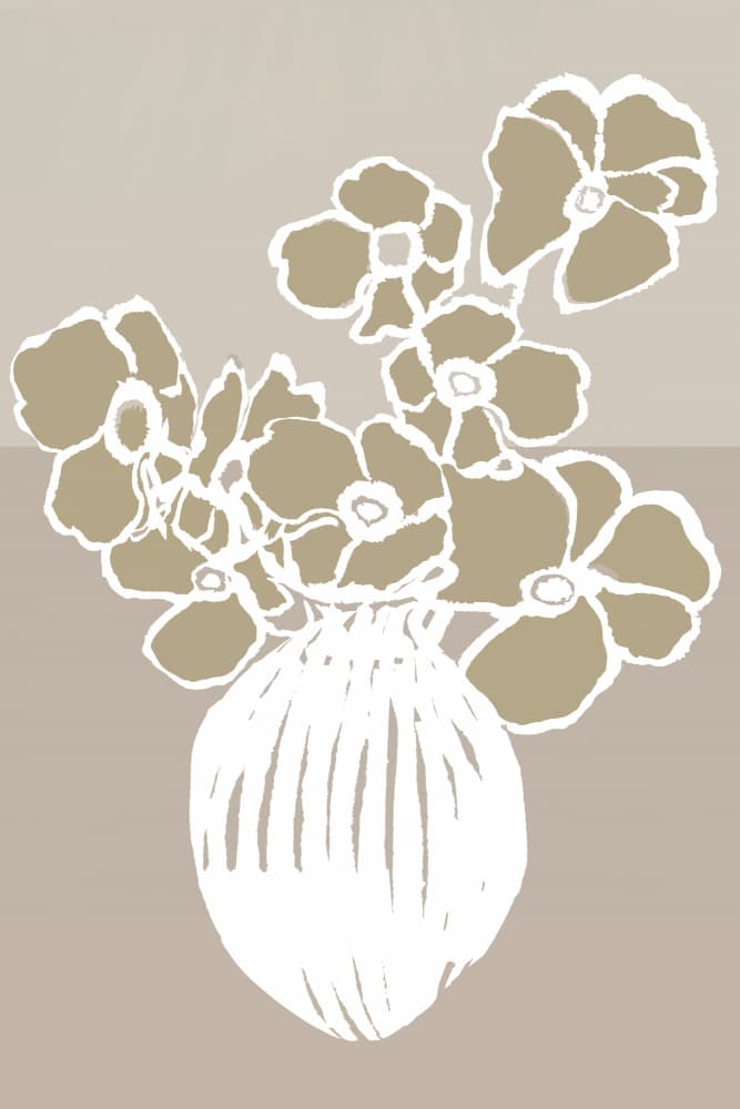 Modern Floral Vase by cartissi — canvas wall art