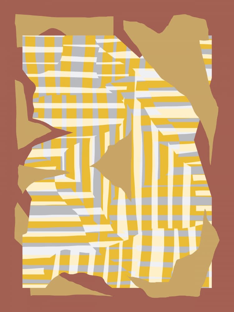 Dynamic Striped Layers by Little Dean — canvas wall art