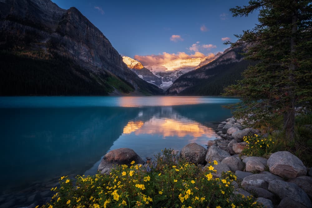Mountain Lake Reflection by Yongnan Li (李永男) — canvas wall art