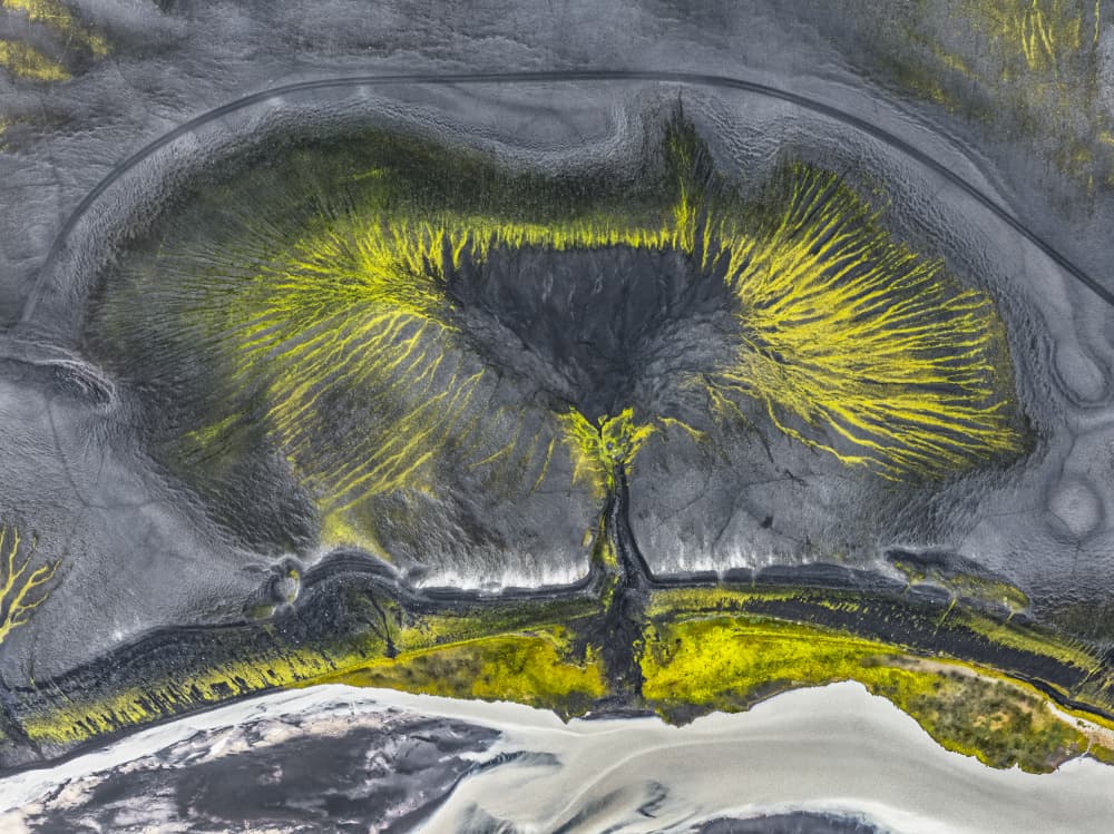 Vibrant Volcanic Landscape by Jacek Swiercz — canvas wall art