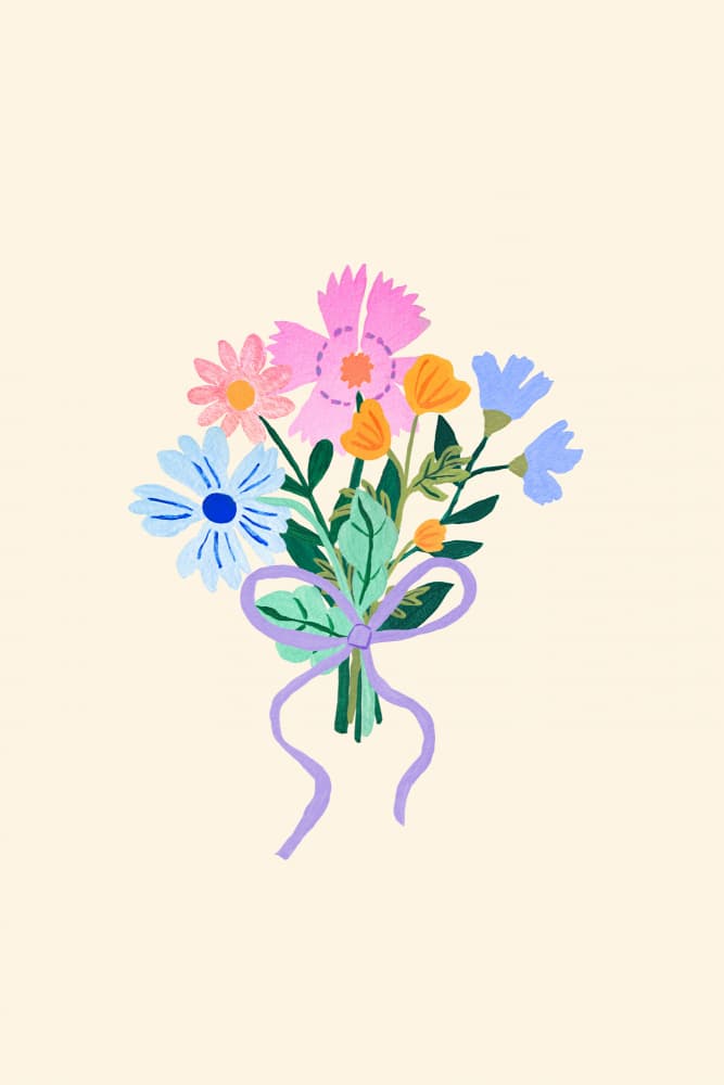 Sweet Wildflower Bouquet by Karen Menzenbach — canvas wall art