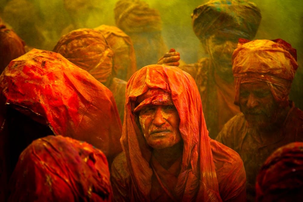 Holi Festival Colors by Jassi Oberai — canvas wall art
