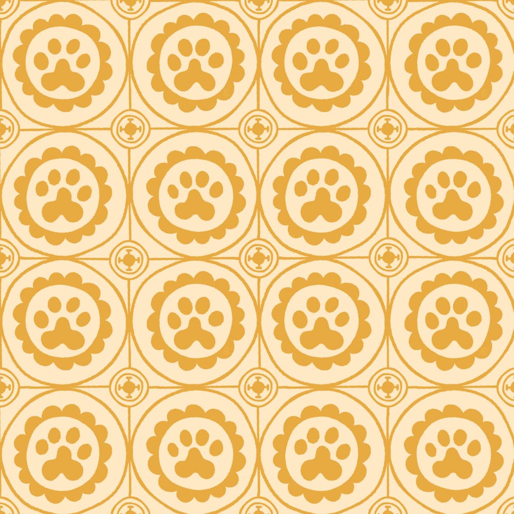 Golden Paw Prints by Carrie Cantwell — canvas wall art