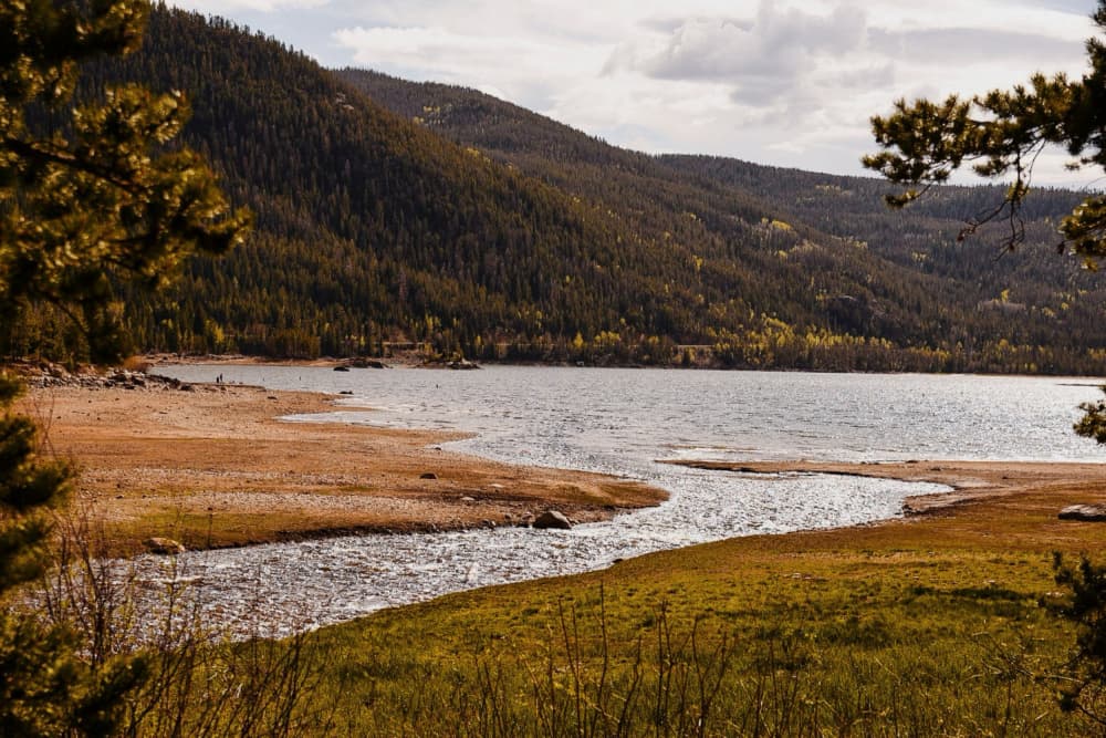 Autumn Mountain Lake by Del Mundo Imagery — canvas wall art