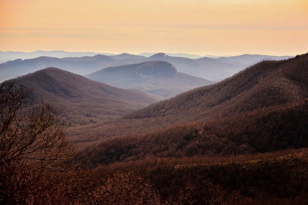 Golden Hour Mountain Layers by Del Mundo Portraits — canvas wall art