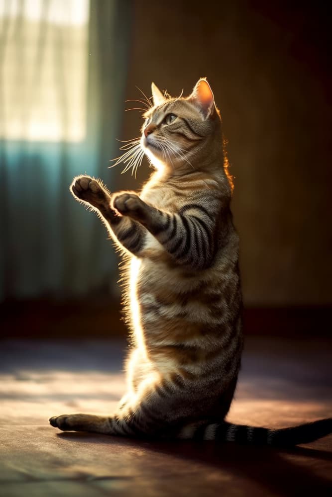 Tabby Cat Golden Light by Justyna Jaszke — canvas wall art