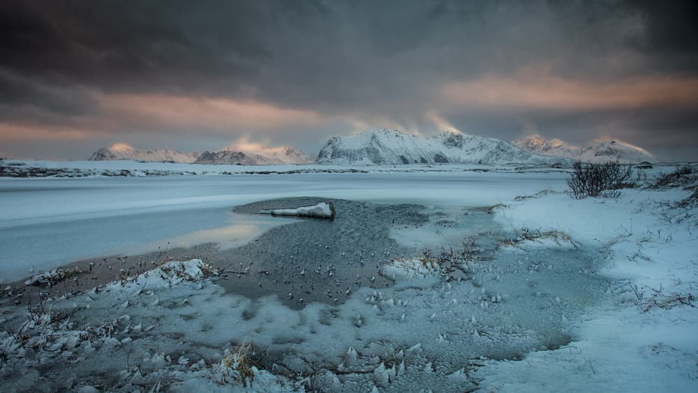 Frozen Mountain Serenity by Peter Svoboda MQEP — canvas wall art