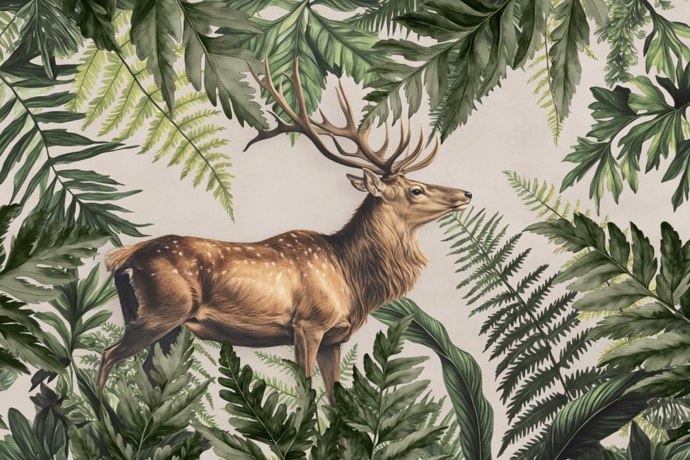 Majestic Forest Stag by Andrea Haase — canvas wall art