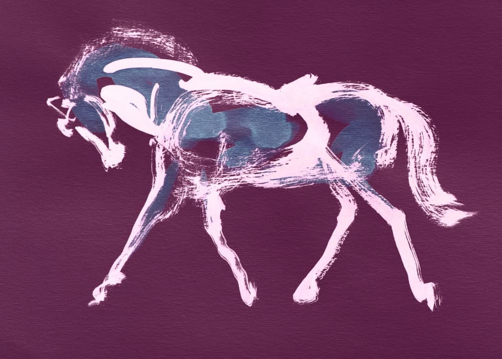 Graceful Brushstroke Horse by Santhosh ch — canvas wall art