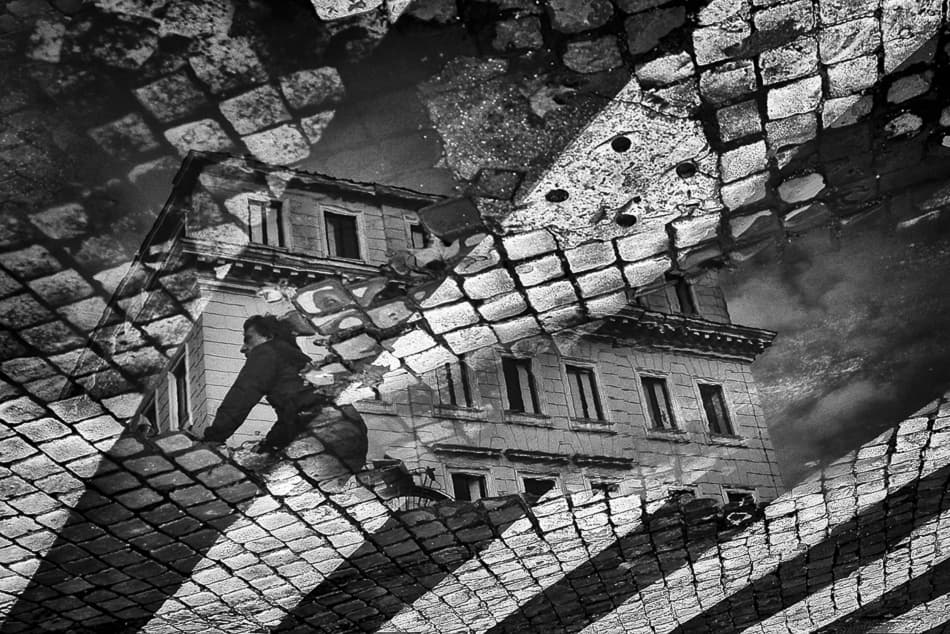 Urban Reflection Ascent by Antonio Grambone — canvas wall art