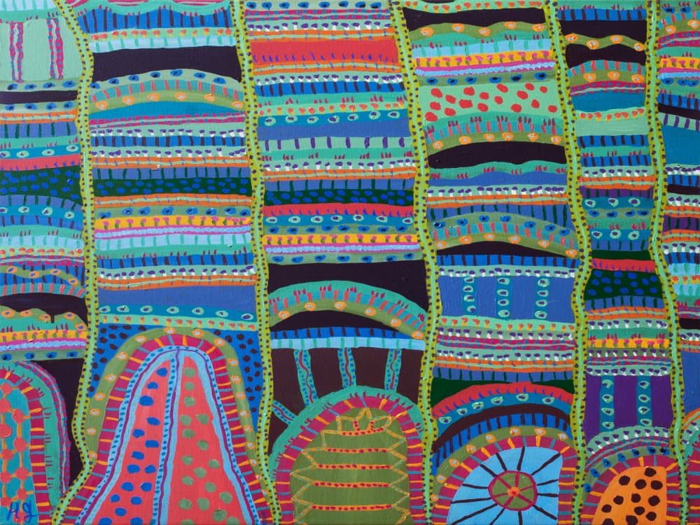 Vibrant Striped Patterns by Helen Joynson — canvas wall art